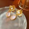 Pendientes vintage antiguos occidentales con aguja de plata, pendientes vintage con forma de gota de perla, pendientes sin color, decoración del hogar de fábrica para mujer