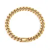 Creativo Nuevo Acero Inoxidable Joyería de Mano Europea y Americana Pulsera de Moda para Hombre Hebilla de Joyería Simple Hexagonal Oro 18K Pulsera