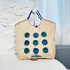 Bolsa de Compras Tejida a Mano con Cadena de Bolas Cuerda de Nailon Ajustable Bordado Correa de Hombro Accesorios para Bolsa
