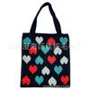 Ins amor fresco fofo bolsa de tricô doce japonês estilo Harajuku bolsa de lã bolsa de ombro artística combina com tudo Moda