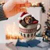 Nuevos Adornos Colgantes Decorativos Transfronterizos, Árbol de Navidad Festivo, Perro de Acrílico Plano Lindo, Adornos de Navidad