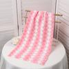 Fabricante Venta al por Mayor Limpieza Toalla a Cuadros Tricolor Terciopelo Coral Engrosado Hogar Uso Diario Pareja Delicado con la Piel Suave Lavado de Cara