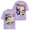 Camiseta de Manga Curta Estampada Marca Tendência Zidane Estilo Americano Transfronteiriça, Pesada, Caimento Solto, Ombro Caído, Emagrecimento, Top Versátil