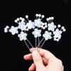 Tocado de novia horquilla de flor de cristal clip en forma de U flor de cabeza hecha a mano tejido para el cabello joyería para niños suministro de Taobao