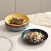 Prato Redondo de Renda Criativo Prato Fundo Prato para Peixe Doméstico Prato para Comida Ocidental Prato para Panqueca Prato para Salada Bolinho Bife Frutas