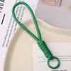 Lanyard Corto de Cuerda Trenzada de Colores Pulsera de Abalorios Hecha a Mano DIY Llavero Material para Joyería Accesorios Colgante