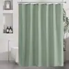 Cortina de Ducha para Baño Transfronteriza, Moderna y Elegante, Blanco Puro Simple con Patrones Multicolor, Cortina de Ducha sin Taladro con 12 Ganchos
