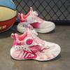 Zapatos Casuales para Niños Medianos y Grandes Zapatos de Baloncesto Zapatos Deportivos Infantiles de Primavera y Verano Niñas Niños Zapatos de Correr con Botón Malla Transpirable