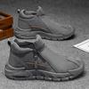 Nuevos Zapatos Casuales de Moda para Hombre Primavera 2025, Antideslizantes, Ropa de Trabajo, Versátiles, de Caña Alta, con Cremallera, Slip-On, Suela Gruesa