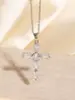 [Personalizado] Galvanoplastia de Cobre Transfronteiriça Colar Cruz de Prata S925 Moda Feminina Novo Design Fabricante de Colares Atacado