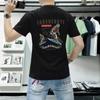 Lan Sheng Yi Camiseta de Manga Curta Masculina Gola Redonda 2025 Nova Tendência de Verão Marca Roupas Masculinas Casual Versátil Estampada Camiseta de Meia Manga