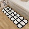 Manta moderna y sencilla a cuadros en blanco y negro para dormitorio, manta de cachemira vintage con diseño de cuadros, alfombra pequeña para guardarropa.