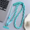 Cuerda Trenzada de Tres Hilos de Colores para Niñas, Correa Diagonal, Correa Ajustable Anti-Pérdida, Cuerda para Llavero, Cordón Grueso para Teléfono Móvil