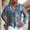 Camisa havaiana, camisa com estampa elegante de rosa estilo western, camisa casual masculina, camisa de praia, disponível para compra a partir de uma peça