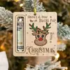 Enfeites de árvore de Natal transfronteiriços, Porta-notas de decoração de Natal, Placa de madeira, Pingente criativo, Artesanato de madeira DIY para pendurar