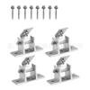 Soporte ajustable exclusivo transfronterizo de aleación de aluminio de un solo componente pie delantero juego de 4 piezas con almohadilla de goma tornillos para madera traje