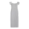 Vestido corto de manga corta de un solo hombro y hombros descubiertos, sexy, ajustado, para mujer, nuevo vestido midi bodycon ajustado de moda de verano