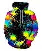 Promoção Quente AliExpress Primavera e Outono Moletom Masculino Estampa Digital 3D Fumaça Solto Moda Masculina Manga Longa Guarda