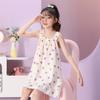 Falda Slip Estilo Coreano Nuevo Niñas Pijama Infantil Verano Vestido Algodón Burbuja Niñas Dibujos Animados Ropa de Casa Camisón