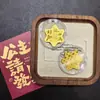 Ouro Puro 999 Adesivo para Celular de Ouro Princesa Por Favor Fique Rica e Fique Rica Presente Popular Fabricante Atacado Pequena Caixa de Presente
