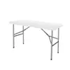 Mesa y Sillas de Comedor Sencillas, Mesa Plegable para Exteriores, Mesa de Puesto, Mesa Plegable Moldeada por Soplado para el Hogar, Mesa Larga Portátil de Plástico para Mercado Nocturno