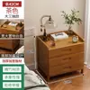 Mesa de noche sencilla, Estante de almacenamiento de lujo ligero y de alta gama, Gabinete lateral para dormitorio de casa, habitación de alquiler, Almacenamiento de mesita de noche para el hogar