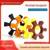 Acoplamento de Bomba d'Água Hexagonal Tipo T Amortecedor Almofada Hexagonal Almofada Elástica Borracha Resistente a Altas Temperaturas Almofada Resistente ao Desgaste Vedação Absorção de Choque