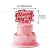 Set de Suministros para Decoración de Fiesta de San Valentín Transfronteriza Bandera Roja con Purpurina de San Valentín Globo Tamaño Pastel