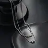Collar de cuentas de espina de pez para hombre, estilo hip-hop simple, cadena única y moderna para la clavícula para mujer, a la moda y versátil, lujo ligero con un toque de alta gama
