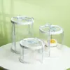 Caixa redonda transparente para bolo de aniversário 4 polegadas 6 polegadas 8 polegadas 10 polegadas 12 polegadas caixa de embalagem elevada 50 peças caixa para assar