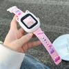 Adecuado para niños genios correa de reloj telefónico infantil q1a/d2 cubierta protectora de silicona de orejas de gato Z5a/Z1/Q1 lindo