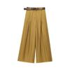 Calça de Terno Retro Elegante Estilo Old Money para Mulheres, Nova para o Outono Versátil com Caimento Solto de Cintura Alta Emagrecedora Larga