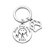 Placa de identificación con letras de acero inoxidable, la mejor mamá de perro/gato de todos los tiempos, accesorios de garra de gato, llavero para mascotas