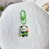 Llavero Colgante de Resina de Panda Rojo de Dibujos Animados Lindo para Bolsos de Chicas Mochilas de Estudiantes Regalo para Mejor Amigo