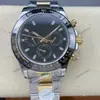 Relógio Masculino de Luxo Série Daytona Laojia com Cristais Coloridos no Mostrador, Tom Dourado, Mecânico Automático Cross-Border Aliexpress