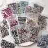 Azul Lago Pequeño Fondo Plano Forma Irregular Forma de Diamante Rombo Azul Forma Marquesa Forma de Gota de Agua Forma de Corazón Uña Vidrio Decoraciones para Uñas Artísticas Venta al por Mayor