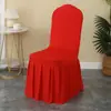 Funda de Silla Falda Plisada Funda Elástica para Silla de Comedor Funda para Taburete de Hotel Boda Banquete Funda de Silla Funda de Respaldo Completo