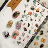 Novo Modelo Quente Celebridade da Internet Tensor M1190-Prata Quente Série de Desenhos Animados Coloridos Halloween Adesivos Quentes para Unhas