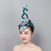Jiaozhou Yangko tocado abanico apertura danza plaza danza cuadrada tocado de plaza danza clásica folclórica latina actuación de danza cuadrada por Mai Taibao