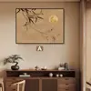 Bambu de Tinta Novo Estilo Chinês Caixa de Distribuição Pintura Decorativa Estética da Dinastia Song Caixa de Medidor de Eletricidade Pintura para Pendurar na Parede Caixa Multimídia Personalizada Cobertura de Parede