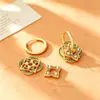 Pendientes Irregulares de Esmalte Estilo Retro Nuevo Chino para Mujer Lujo Ligero Gama Alta Moda Multiusos Pendientes de Botón Pintados de Colores Venta al por Mayor
