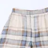 Bestseller Transfronterizo de AliExpress 2026 Primavera Nuevo Pantalón de Cuadros Casual para Mujer con Lazo y Manga de Farol 7831105