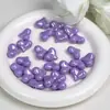 Dingyi Colorido Melocotón Luna Fría Galvanizado Color Sólido Acrílico Forma de Corazón Agujero Recto Cuentas Sueltas DIY Accesorios para Cadena de Teléfono Móvil