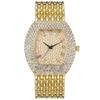 Tiktok Comércio Exterior Novo Elegante Moda Pulseira de Aço Diamante Balde de Vinho Relógio Feminino Estrelado Padrão Romano Relógio de Quartzo