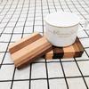 Posavasos de Madera Maciza con Grabado de Logo, Bandejas de Té de Madera Personalizadas, Portavasos, Esterillas de Té, Bandejas de Té de Madera, Posavasos Aislantes de Calor Estilo Japonés, Hecho a Medida