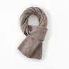 Bufanda tejida 100% lana pura para mujer, estilo largo, versión coreana, cálida y protectora para otoño e invierno, calentador de cuello y chal tejido versátil