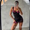 Novo Lingerie Sexy de Verão Europeu e Americano Transfronteiriço Renda Transparente Tentação Camisola Justa Que Abraça os Quadris Pijama Seção Fina