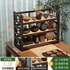 Escritorio Pequeño Nuevo Juego de Té Estilo Chino Olla de Arcilla Púrpura Estante de Almacenamiento Adorno Estante para Colocar Té Gabinete de Almacenamiento