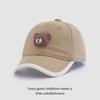 Bonita gorra de béisbol personalizada con cabeza de oso para bebé, nueva gorra de béisbol de comercio exterior para niños de 1 a 4 años, gorra de verano para niños