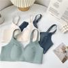 Ropa interior sin costuras para mujer, fina, fruncida, con pecho grande que muestra el pecho pequeño, refuerzo superior, antiflacidez, sujetador especial sin aro para mujer con pecho pequeño.